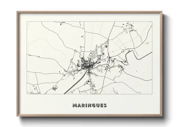 Une affiche de carte sur Maringues