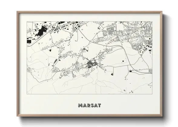 Une affiche de carte sur Marsat