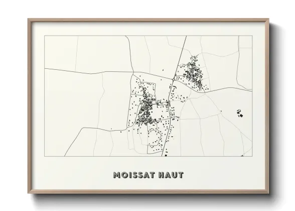 Une affiche de carte sur Moissat Haut