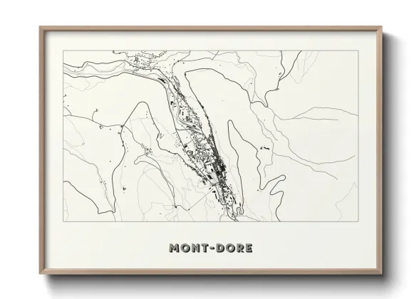 Une affiche de carte sur Mont-Dore