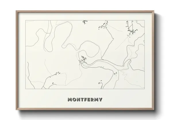 Une affiche de carte sur Montfermy