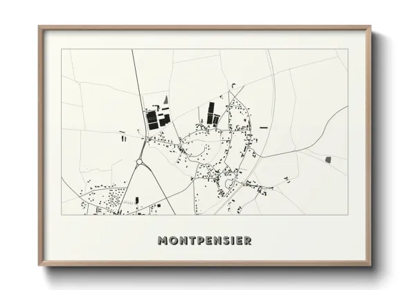 Une affiche de carte sur Montpensier