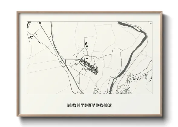Une affiche de carte sur Montpeyroux