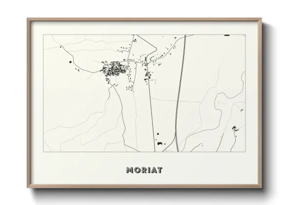 Une affiche de carte sur Moriat