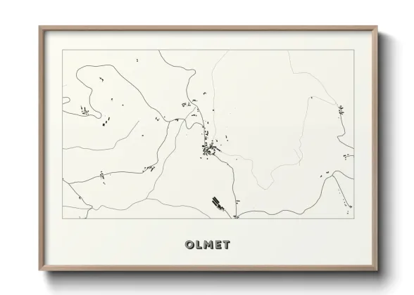 Une affiche de carte sur Olmet