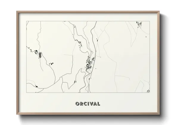 Une affiche de carte sur Orcival