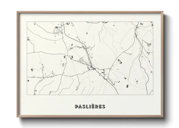 Une affiche de carte sur Paslières