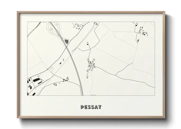 Une affiche de carte sur Pessat