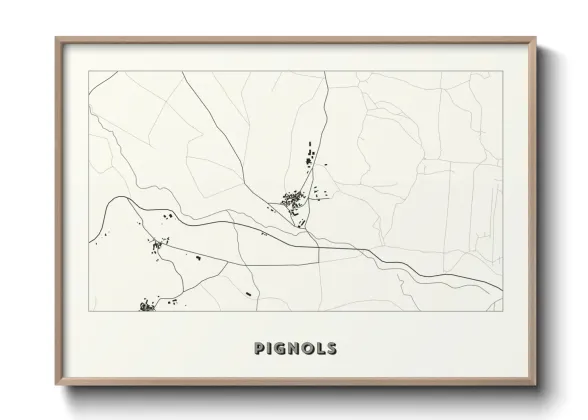 Une affiche de carte sur Pignols
