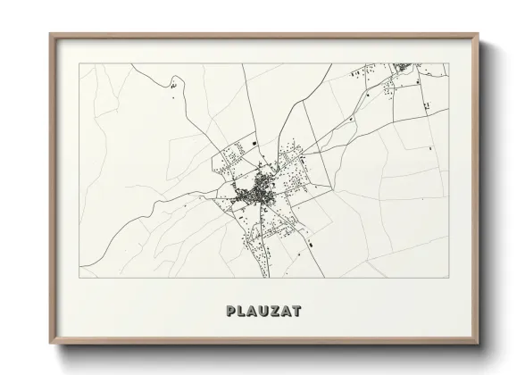 Une affiche de carte sur Plauzat