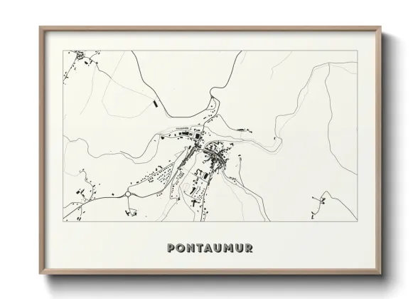 Une affiche de carte sur Pontaumur