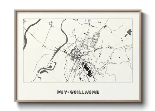 Une affiche de carte sur Puy-Guillaume