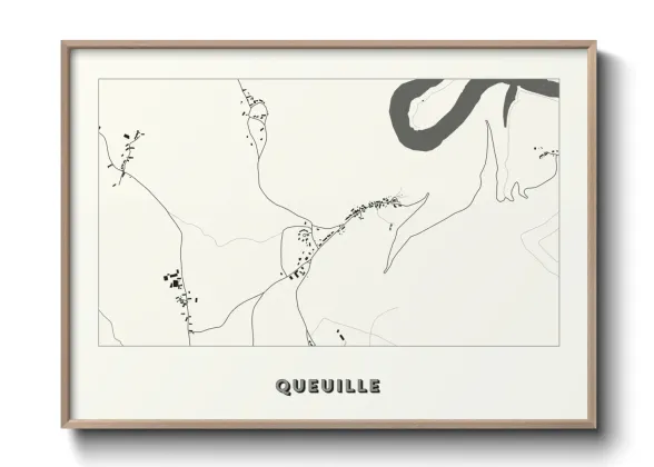 Une affiche de carte sur Queuille