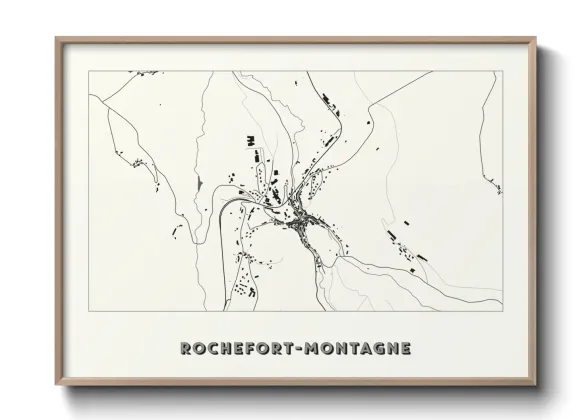 Une affiche de carte sur Rochefort-Montagne