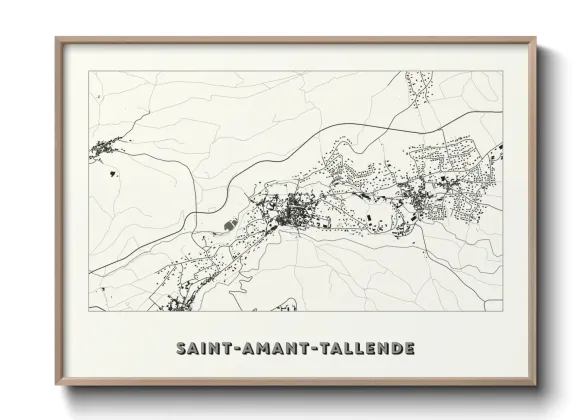 Une affiche de carte sur Saint-Amant-Tallende
