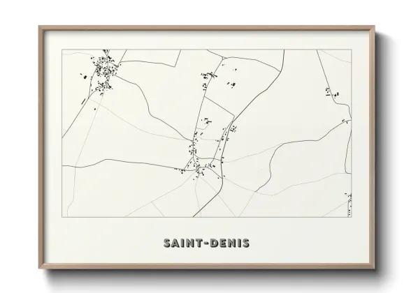 Une affiche de carte sur Saint-Denis