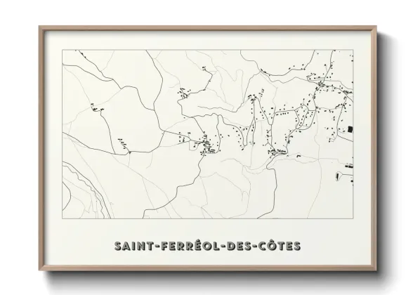 Une affiche de carte sur Saint-Ferréol-des-Côtes