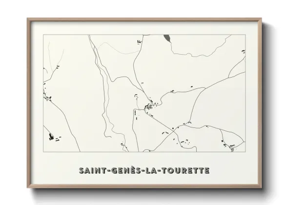 Une affiche de carte sur Saint-Genès-la-Tourette