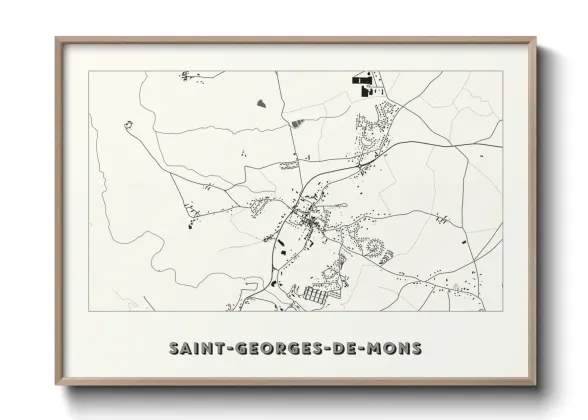 Une affiche de carte sur Saint-Georges-de-Mons