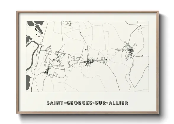 Une affiche de carte sur Saint-Georges-sur-Allier