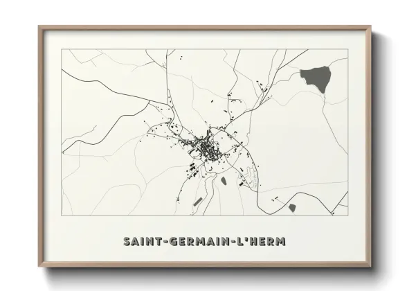 Une affiche de carte sur Saint-Germain-l'Herm