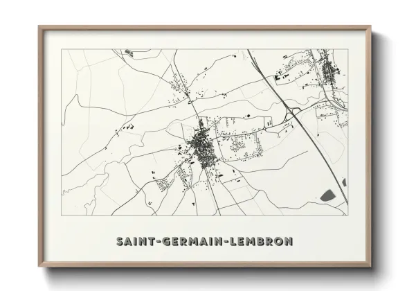 Une affiche de carte sur Saint-Germain-Lembron