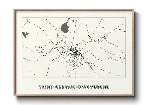 Une affiche de carte sur Saint-Gervais-d'Auvergne