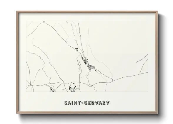 Une affiche de carte sur Saint-Gervazy