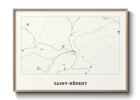 Une affiche de carte sur Saint-Hérent