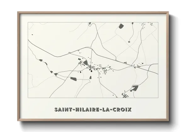 Une affiche de carte sur Saint-Hilaire-la-Croix
