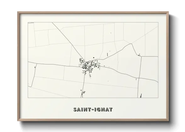 Une affiche de carte sur Saint-Ignat