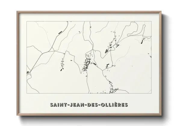 Une affiche de carte sur Saint-Jean-des-Ollières