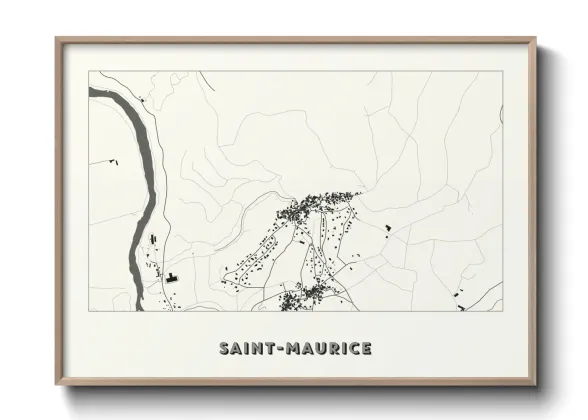 Une affiche de carte sur Saint-Maurice