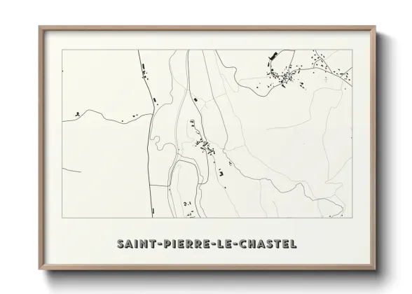 Une affiche de carte sur Saint-Pierre-le-Chastel