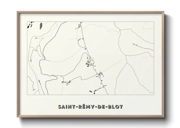 Une affiche de carte sur Saint-Rémy-de-Blot