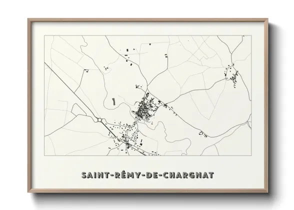 Une affiche de carte sur Saint-Rémy-de-Chargnat