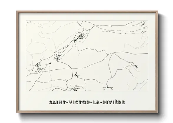 Une affiche de carte sur Saint-Victor-la-Rivière