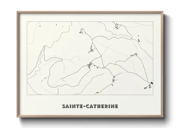 Une affiche de carte sur Sainte-Catherine