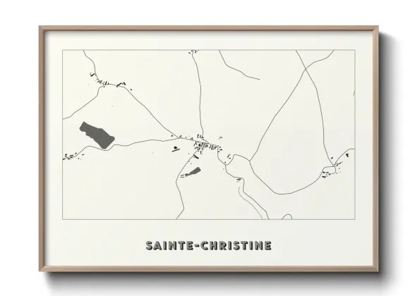 Une affiche de carte sur Sainte-Christine