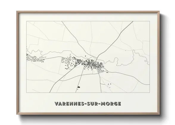 Une affiche de carte sur Varennes-sur-Morge
