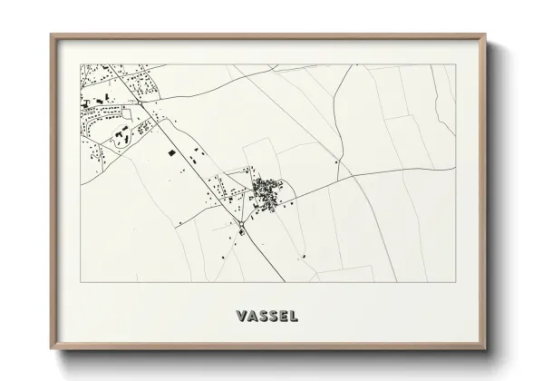 Une affiche de carte sur Vassel