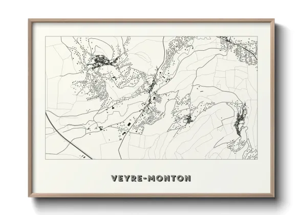 Une affiche de carte sur Veyre-Monton
