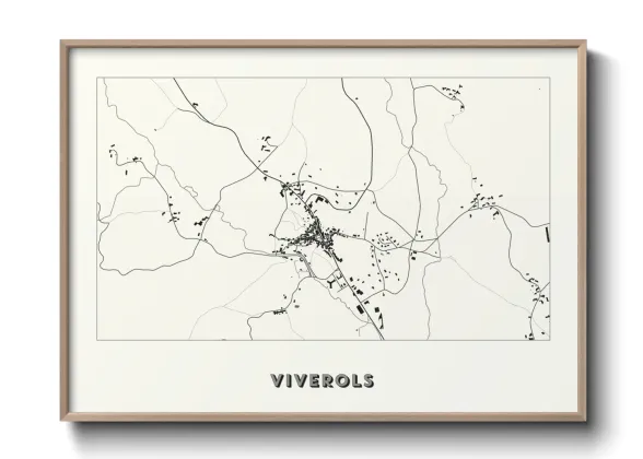 Une affiche de carte sur Viverols