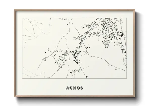 Une affiche de carte sur Agnos