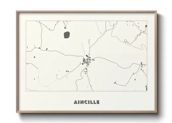 Une affiche de carte sur Aincille