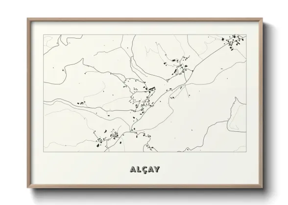 Une affiche de carte sur Alçay