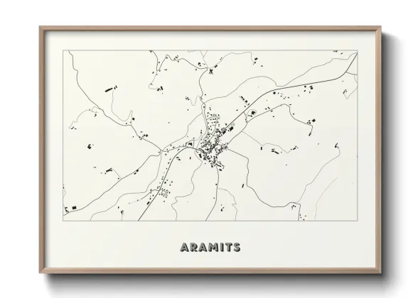 Une affiche de carte sur Aramits