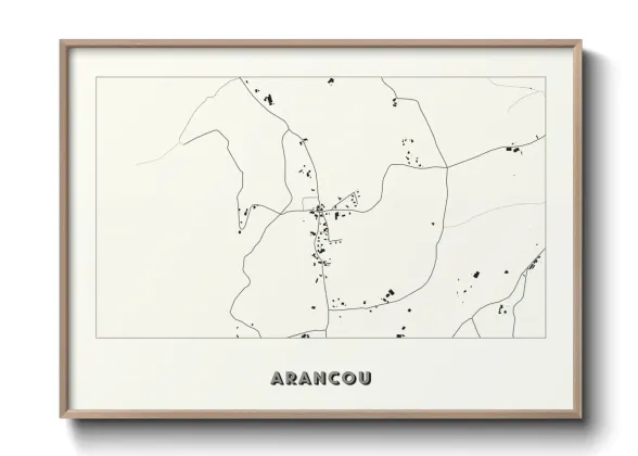 Une affiche de carte sur Arancou