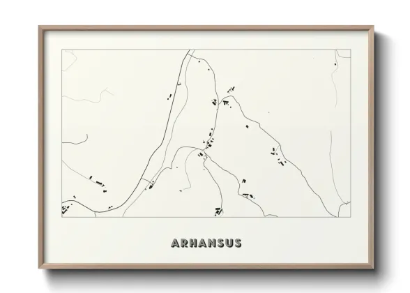 Une affiche de carte sur Arhansus