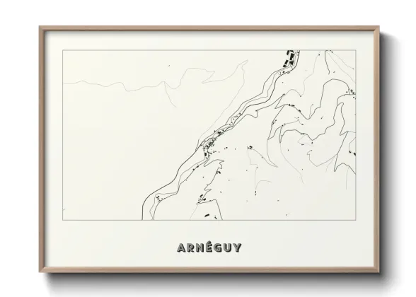 Une affiche de carte sur Arnéguy